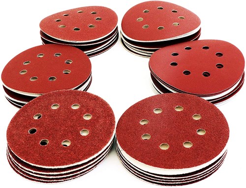 Enzo s r velcro schuurpapier set 125 mm 60 st: elk 10x p40, p60, p80, p120, p180, p240, 8 gaten - b07gc4xnjq