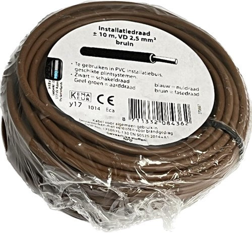 Enzo vd 2.5 qmm bruin 10 meter 1242060