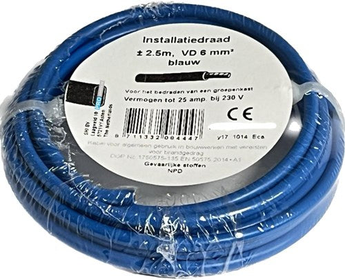 Enzo vd 6 qmm blauw 2,5 meter 1242072
