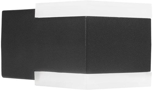Enzo wandlamp | zwart | vierkant | 8w led | ip44 3000k | smartwares ool-50020 - a5019020