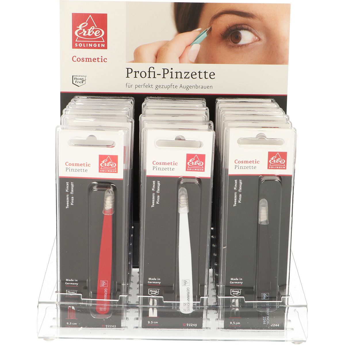 Erbe solingen teken pincetdisplay (erbe92391c)