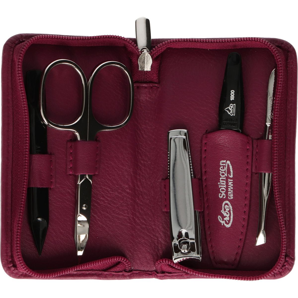 Erbe solingen 5-delige manicure etui roze (erbe9081)