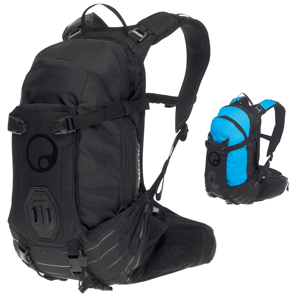 Ergon BA2 Zwart - Compacte AllMountain rugzak voor actiecamera's, verstelbaar draagsysteem, 10L capaciteit