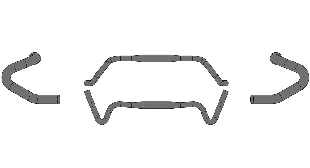 Guidon Ergotec Gravel Urban Adventure ø31,8x480 620 - noir