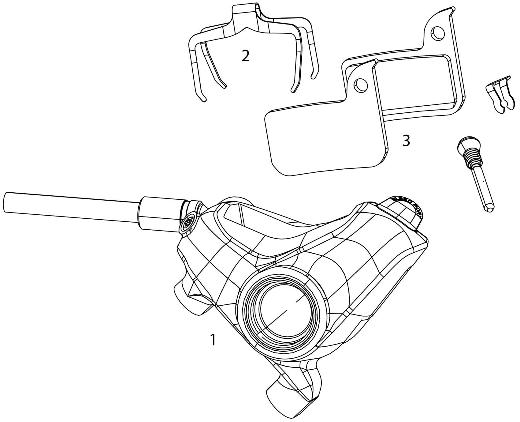 Sram schijfrem s900 disc br. s900 hydr.,left,fr.br.