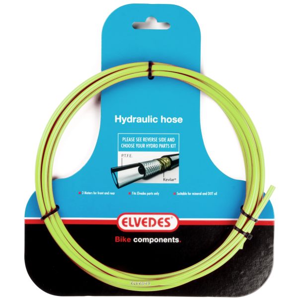 Tuyau hydraulique Elvedes avec revêtement PTFE et protection kevlar - vert (3 mètres sur plan)