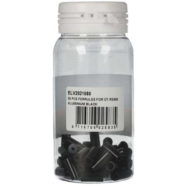 Kabeleindhoedjes voor ot-rs900 elvedes van ø3,65 tot ø5.5mm x 12mm - zwart (50 stuks)