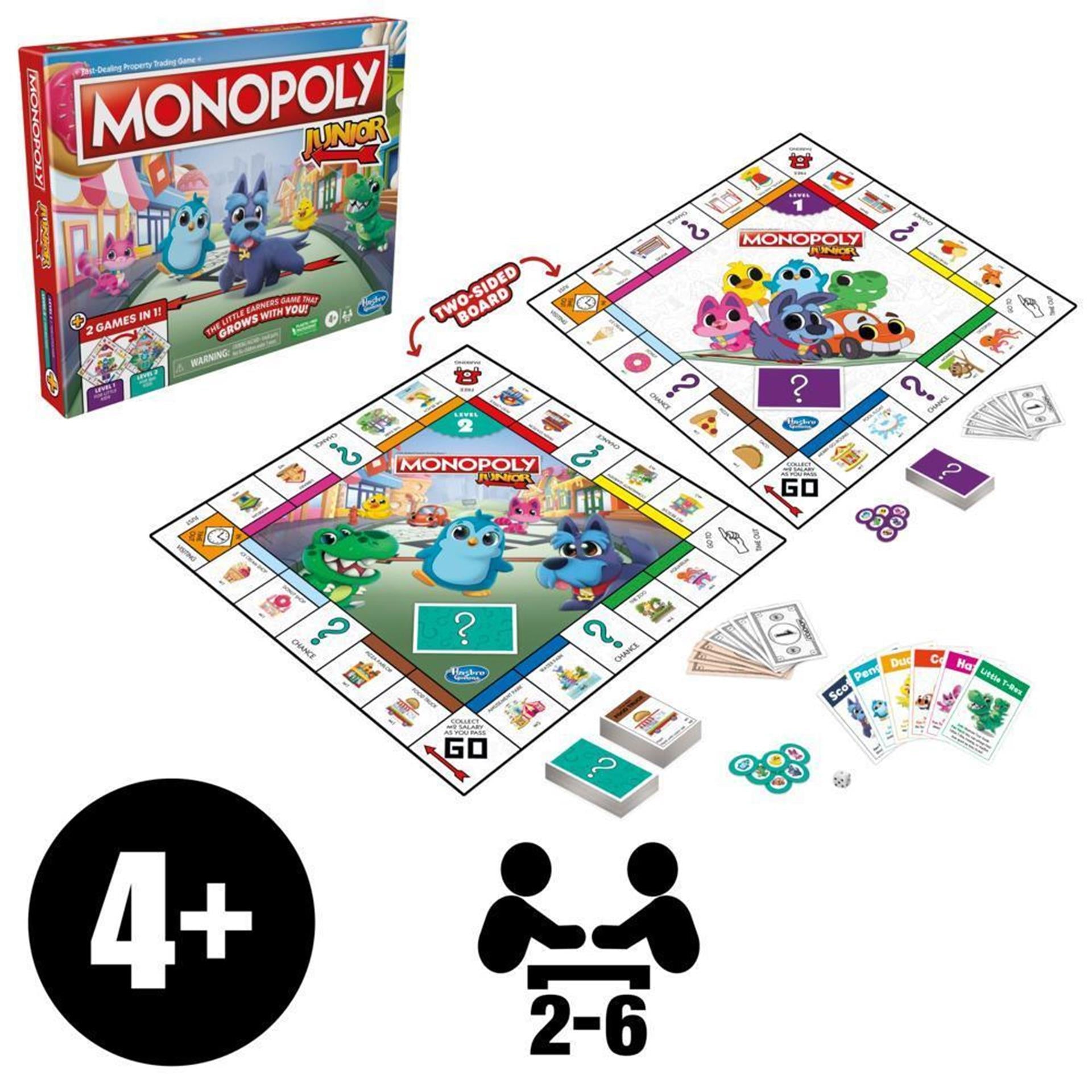 Hasbro Monopoly Junior 2in1 Economische Simulatie Bordspel