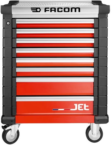 Facom jet gereedschapswagen 8 laden m3 rood - jet.8m3a - jet.8m3a