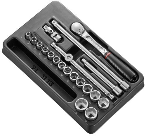 Facom module 3 8” 6-kant doppen en ratel - mod.jl161-36