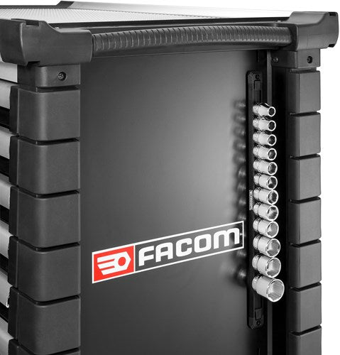 Facom ogv® doppen set | 1 2” 6-kant | 12-delig op rail - s.40egrppb