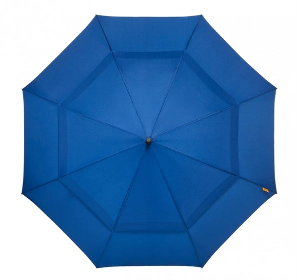 golfparaplu winddicht 130 cm polyester blauw