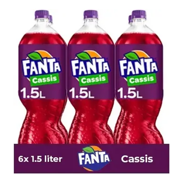 Fanta cassis pet fles (6x 1,5 liter)