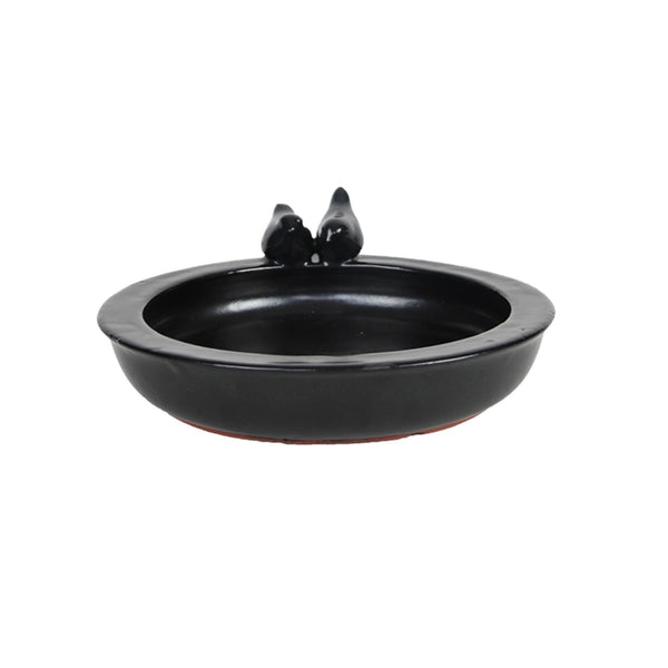 Esschert design vogelbad keramiek rond grijs