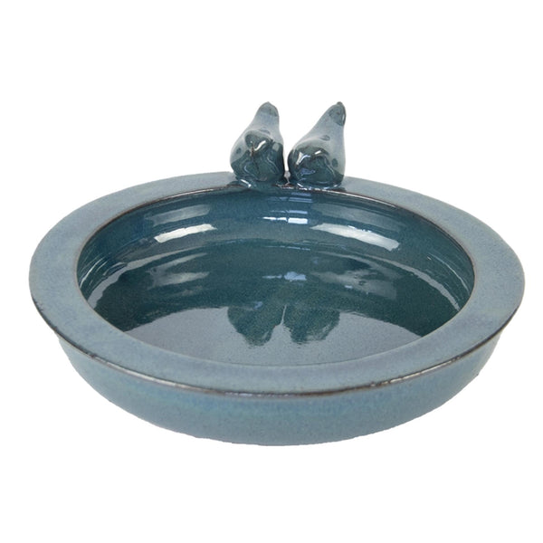 Esschert design vogelbad keramiek rond petrol