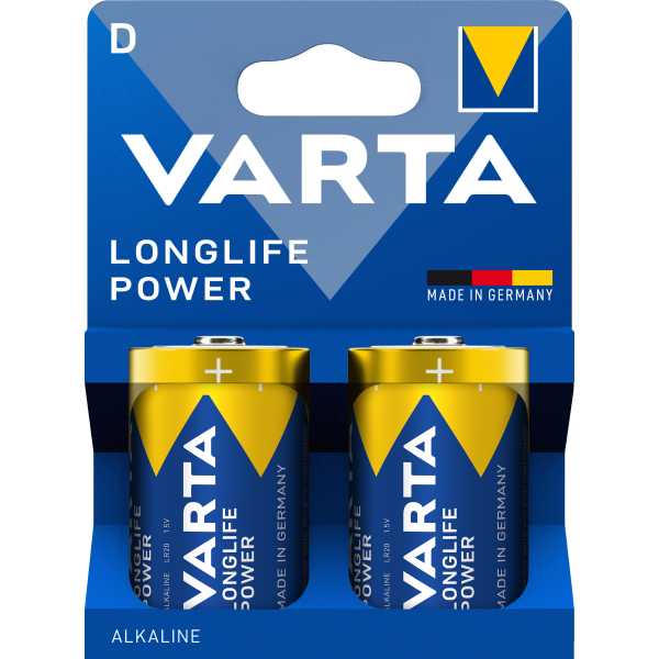 Varta batterie longlife power - high energy battery mono 2-piece blis longlife