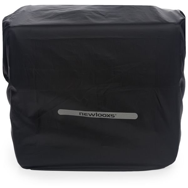 New Looxs Regenhoes Dubbel - Zwarte onzichtbare Polyester Fietstas - Reflectie - 40x97 cm