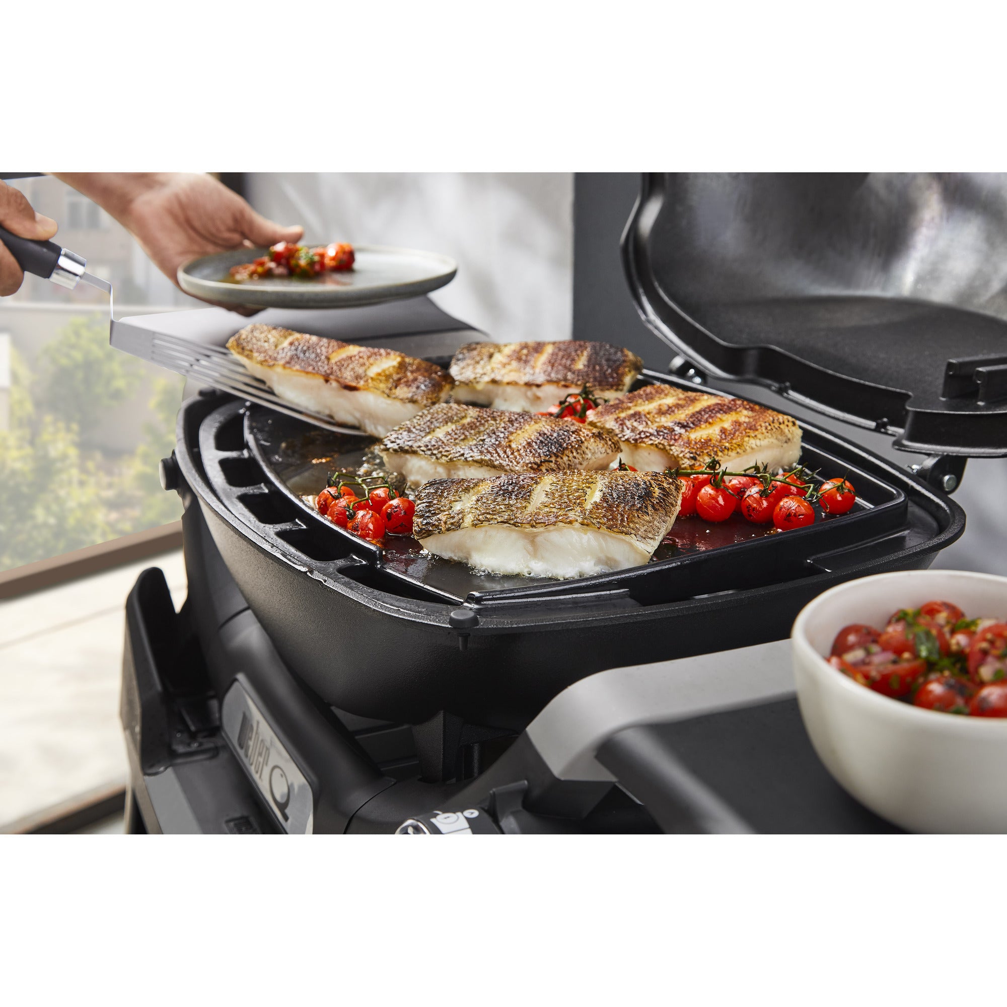 Weber bakplaat voor q 1100n- en q 1200n grillplaat (zwart)