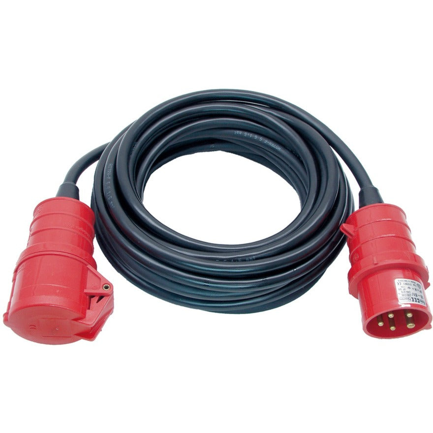 Brennenstuhl cee verlengkabel ip44 (30m kabel, h07rn-f 5g1,5, 5-polig met cee-stekker en koppeling, voor gebruik buitenshuis ip44, made in germany) zwart