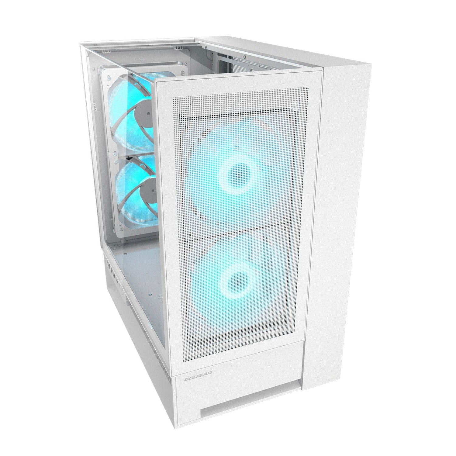 Cougar omnyx midi tower behuizing (wit | 4x usb-a | 2x usb-c | tempered glass)