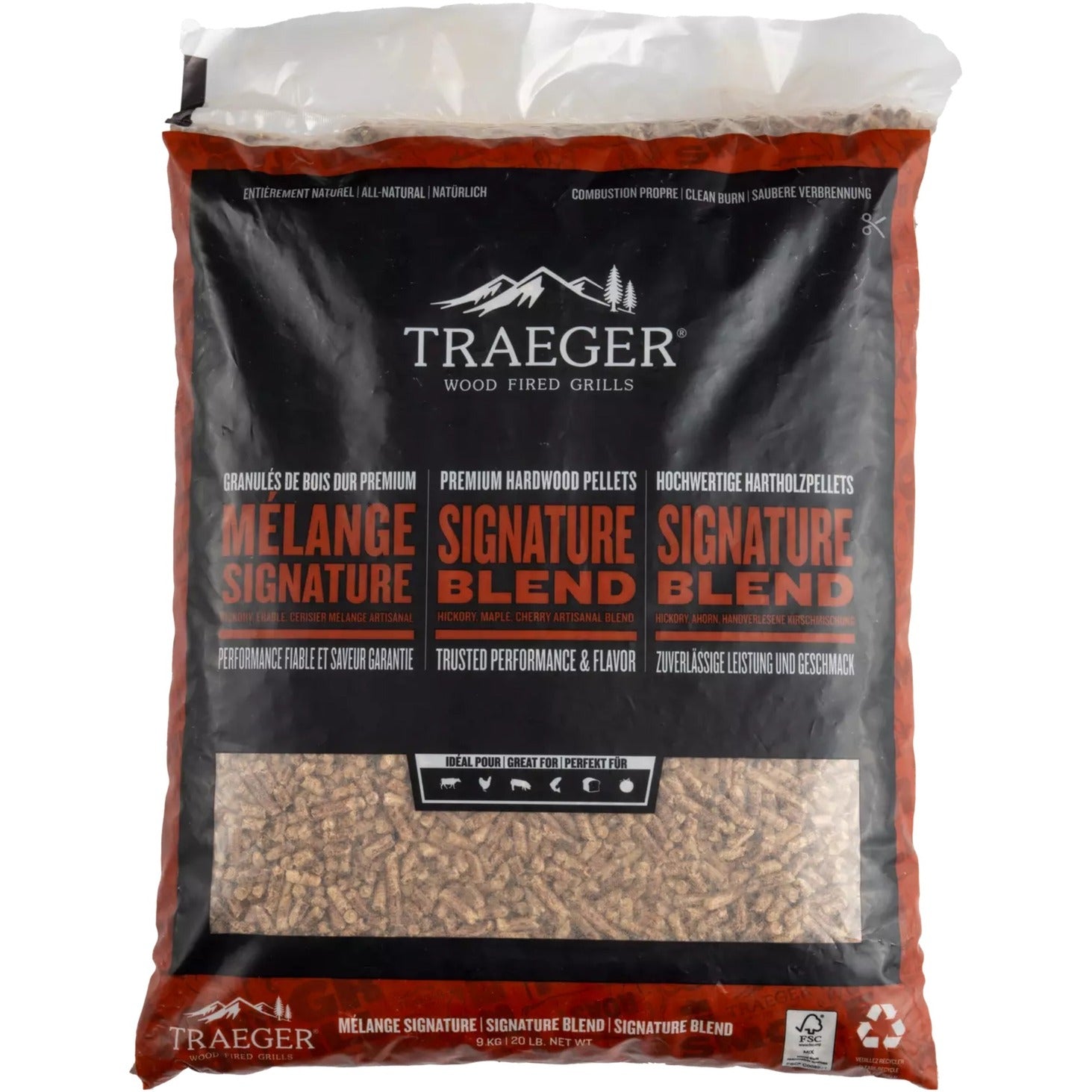 Traeger pellets van hardhout signature brandstof (9 kg)