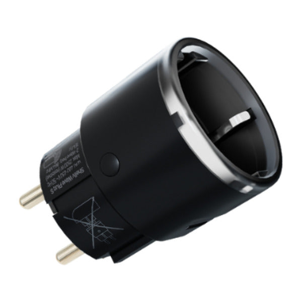 Shelly wave plug s lr (eu) stekkerdoos (zwart, z-wave)