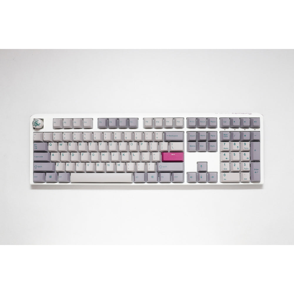 Ducky one 3 mist grey rgb mechanisch toetsenbord (lichtgrijs, us lay-out (qwerty), cherry mx red, 100%, rgb led, double-shot pbt, hot-swappable, quack mechanics)