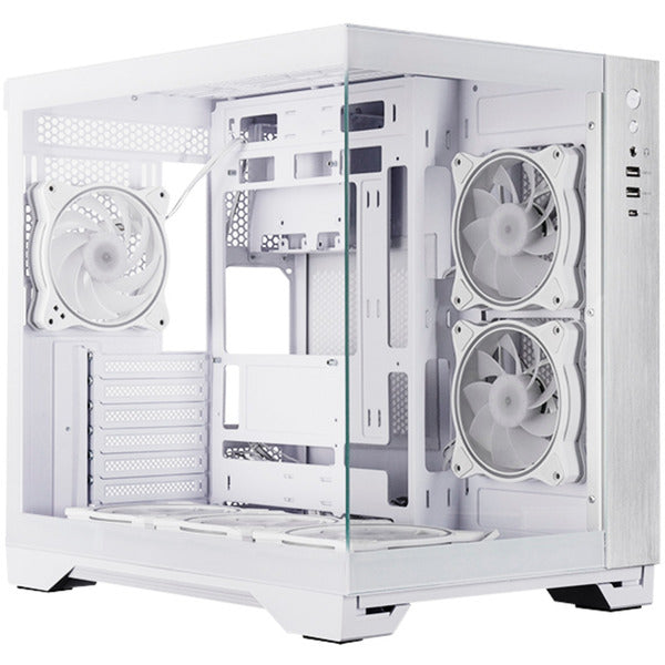 Chieftec visio midi tower behuizing (wit | 2x usb-a | 1x usb-c | rgb | tempered glass)
