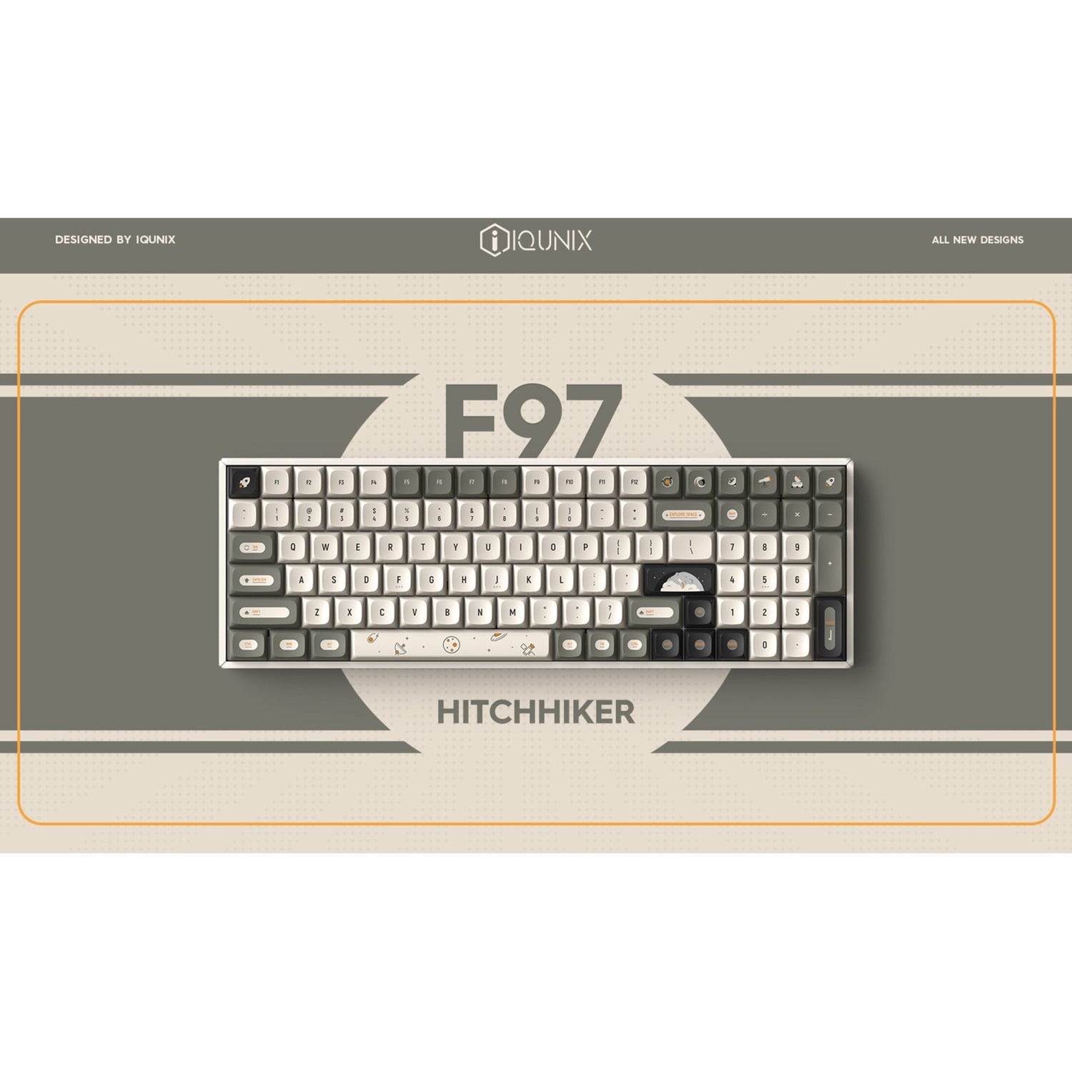 Iqunix F97 Hitchhiker Draadloos Mechanisch Toetsenbord