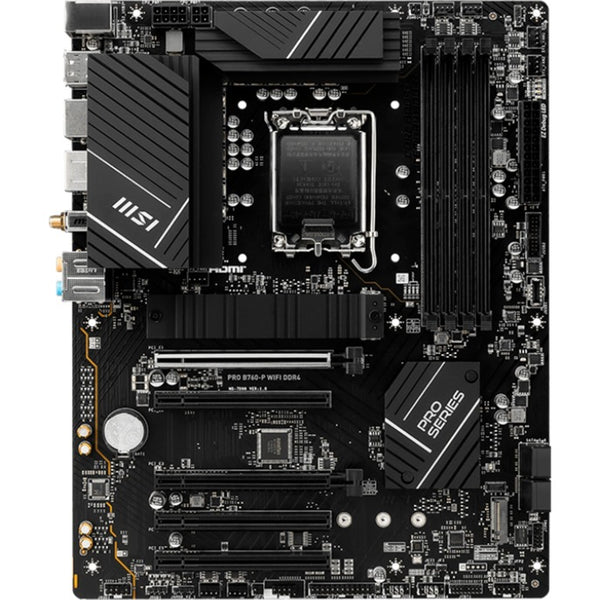 Msi pro b760-p wifi ddr4 socket 1700 moederbord (raid, 2.5 gb-lan, wifi, bt, sound, atx)