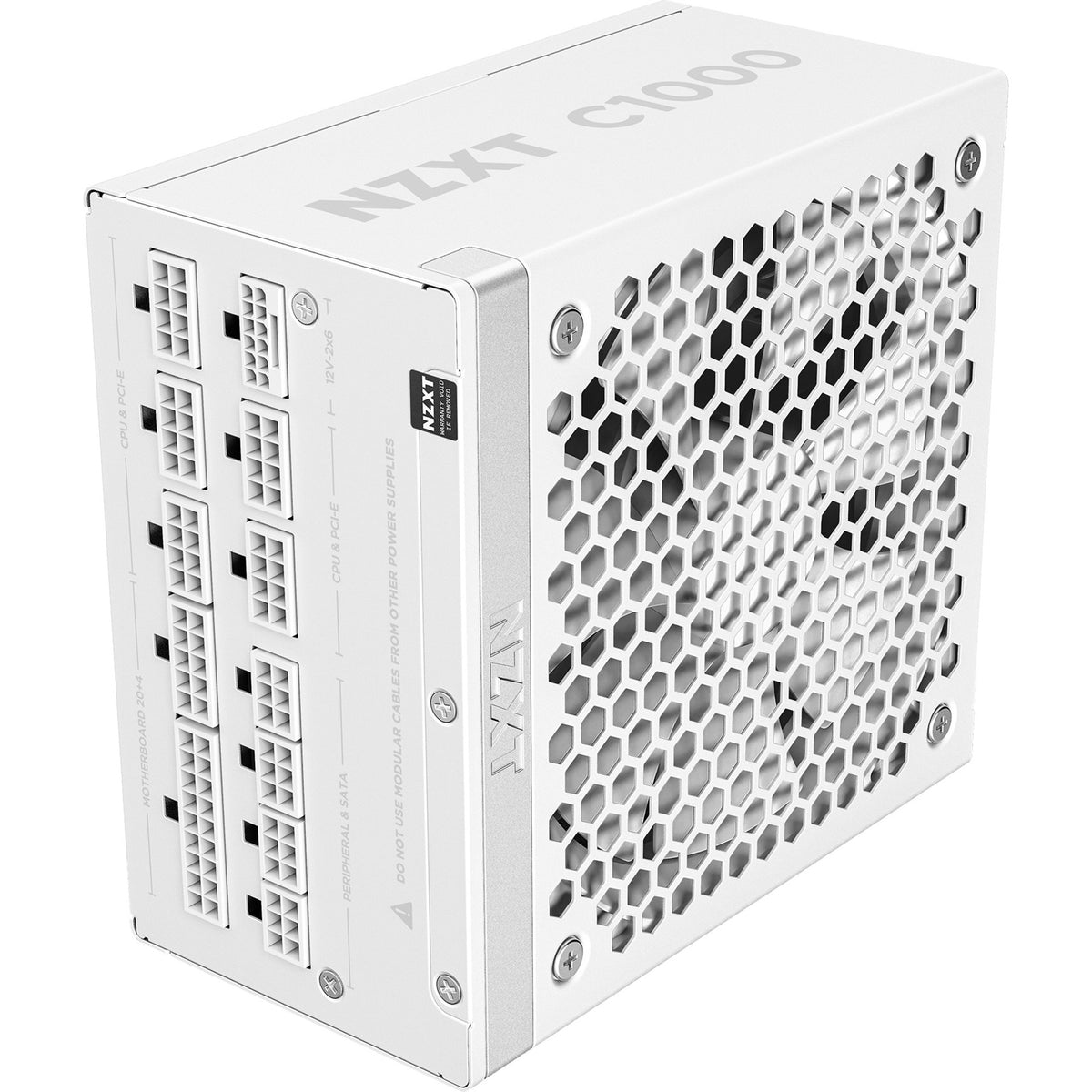 Nzxt c1000 gold atx 3.1 modulaire 1000 watt voeding (wit, 1x 12v-2x6, 3x pcie)