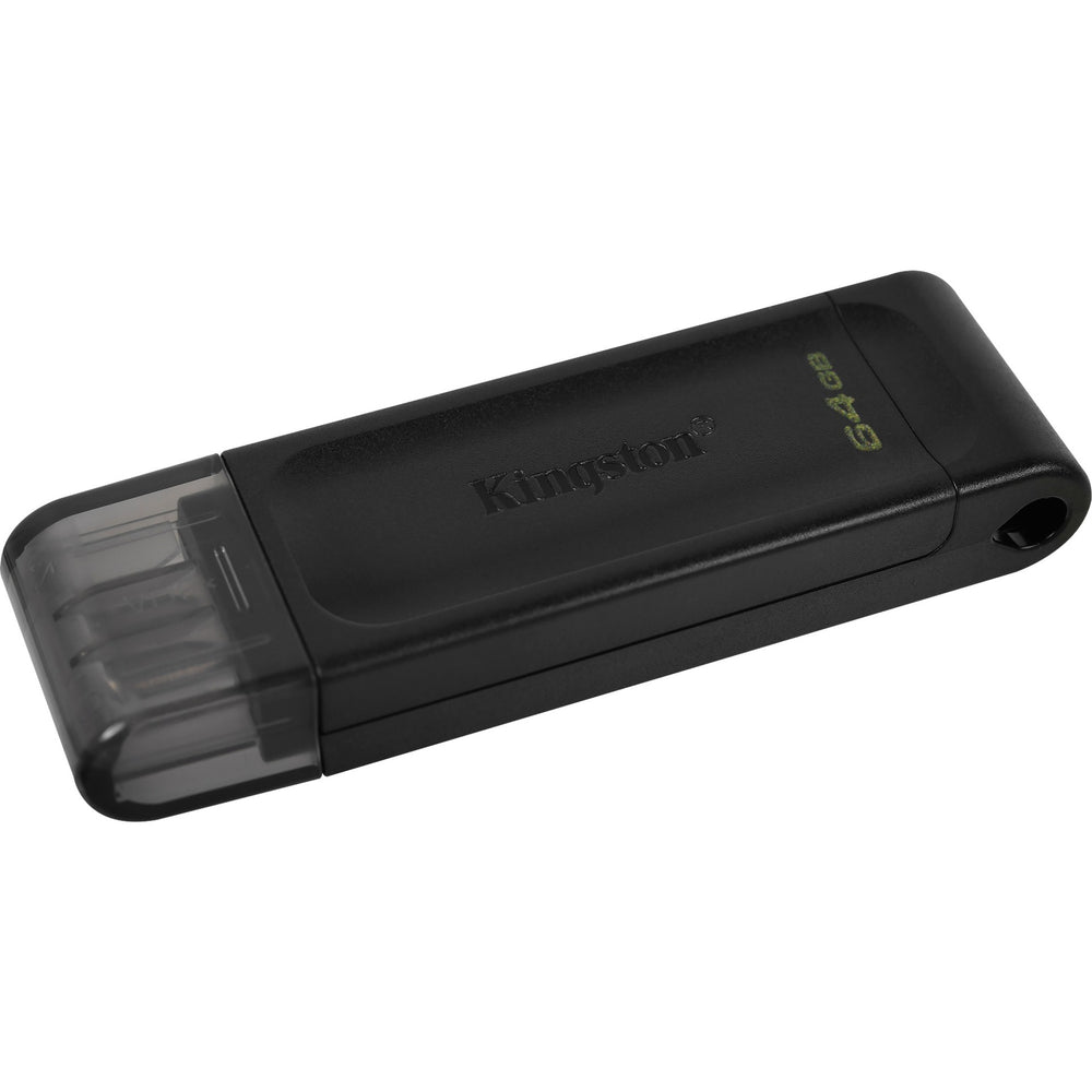 Kingston datatraveler 70 64 gb usb-stick (zwart, dt70 64gb, usb-c 3.2 gen 1)