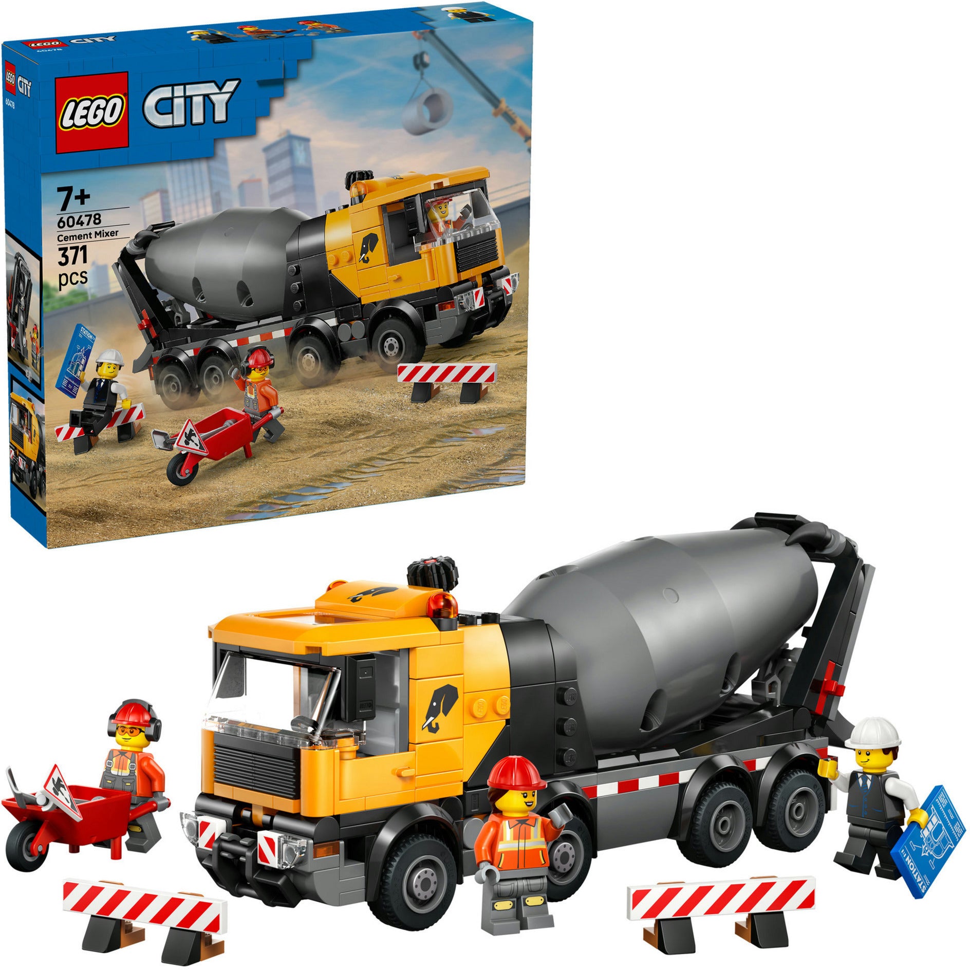 Lego city great vehicles - cementwagen - 6+ jaar - inclusief figuren
