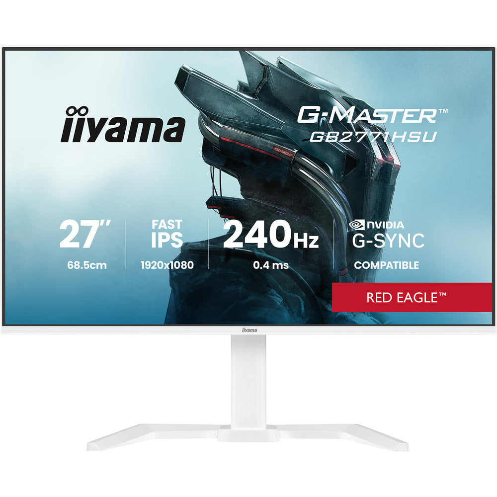 Iiyama g-master red eagle gb2771hsu-w1 27 gaming monitor (wit (mat), 2x hdmi, displayport, usb-a, usb-c, 240 hz)