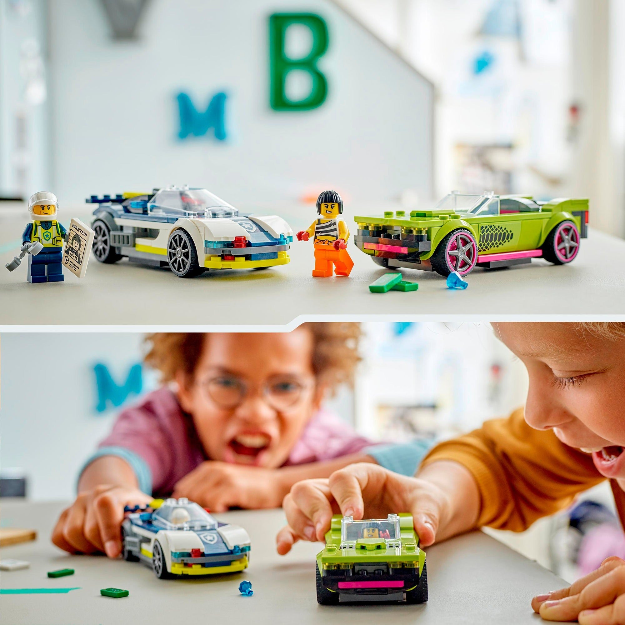 Lego politiewagen en snelle autoachtervolging - 60415