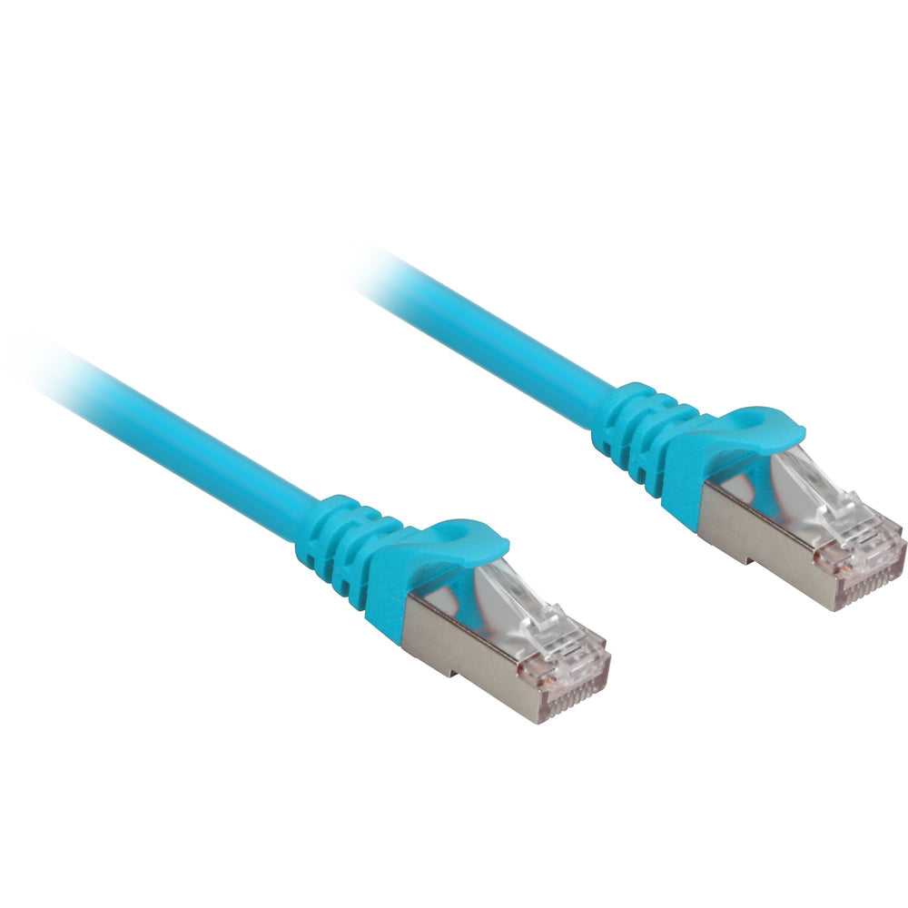 Sharkoon cat.6a netwerkkabel (blauw, 0,25 meter, sftp, rj-45, halogeenvrij)