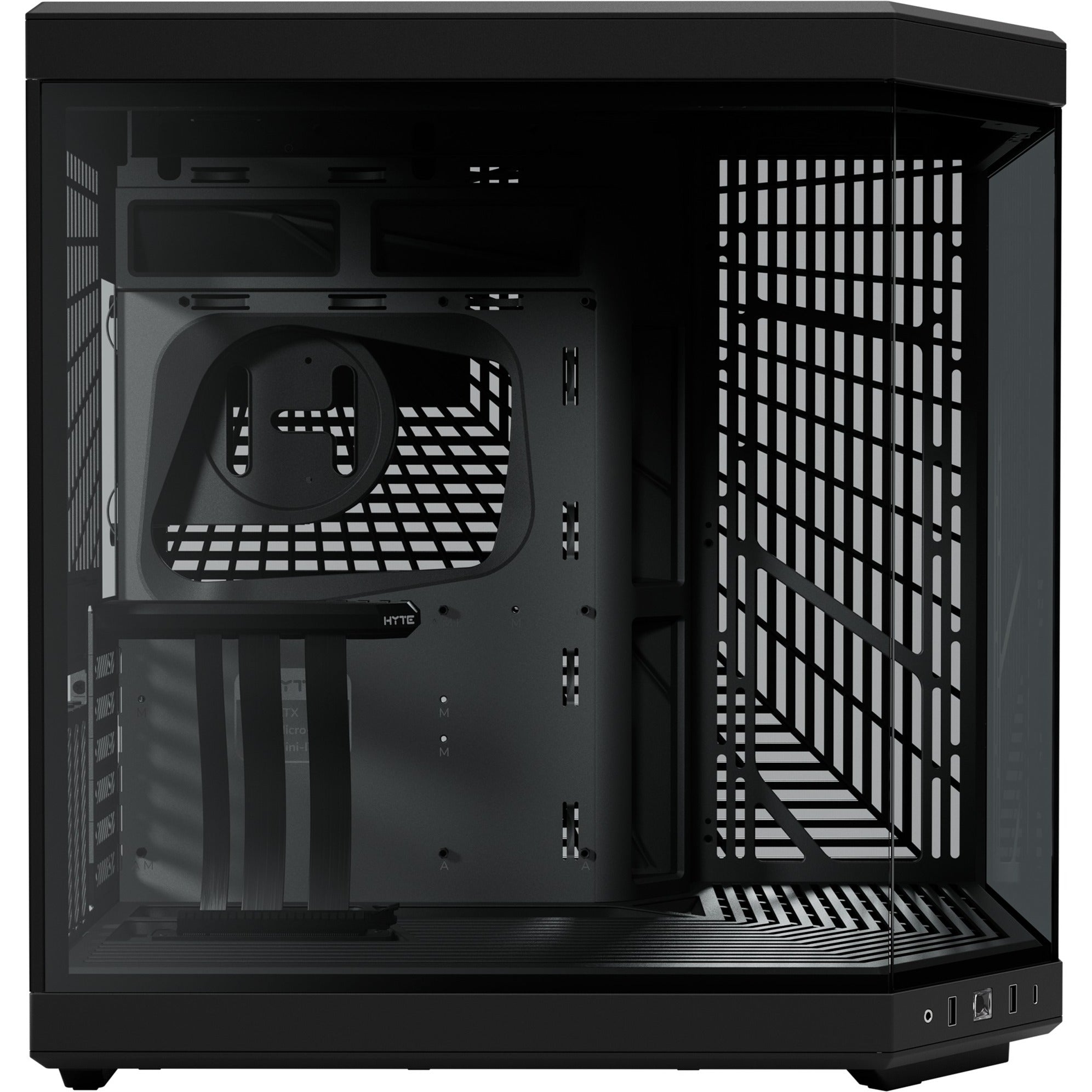 Hyte y70 midi tower behuizing (zwart | 2x usb-a | 1x usb-c | tempered glass)