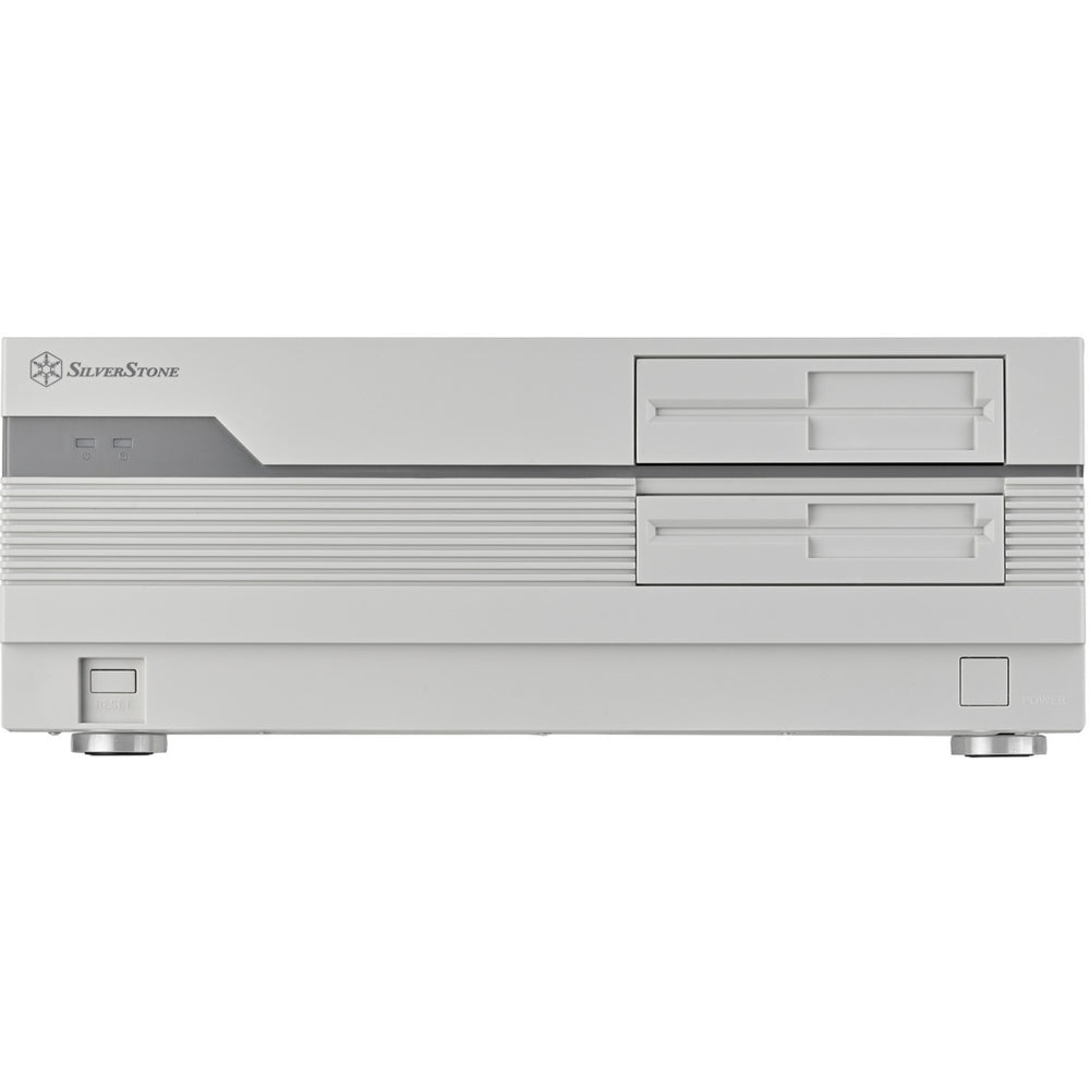 Silverstone flp01 htpc behuizing (crème | 2x usb-a | 1x usb-c)