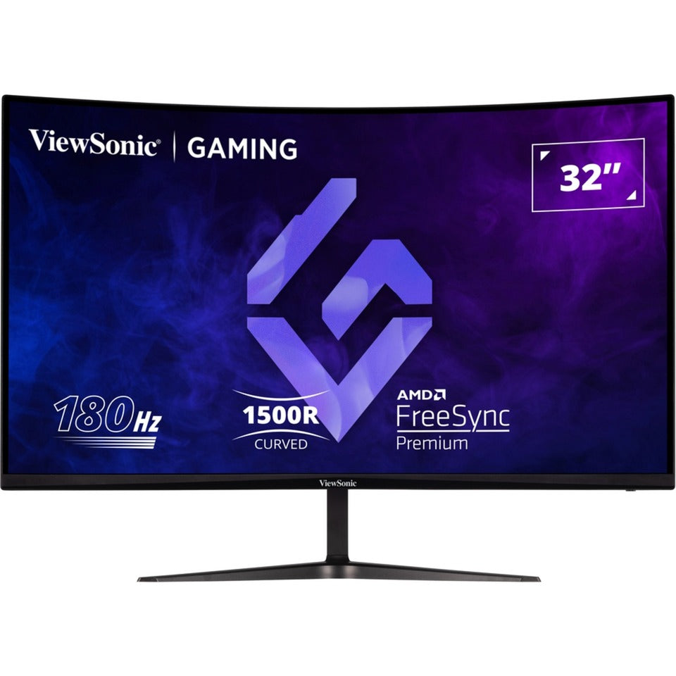 Viewsonic vx3218-pc-mhd 32 curved gaming monitor (zwart, 2x hdmi, 1x displayport, 180 hz)