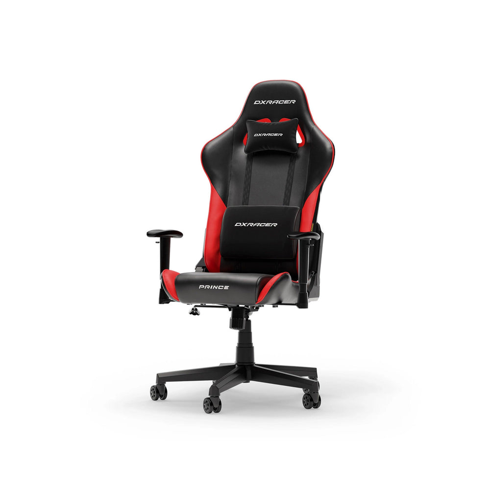 Dxracer prince l black red pvc leather gamestoel (zwart rood)