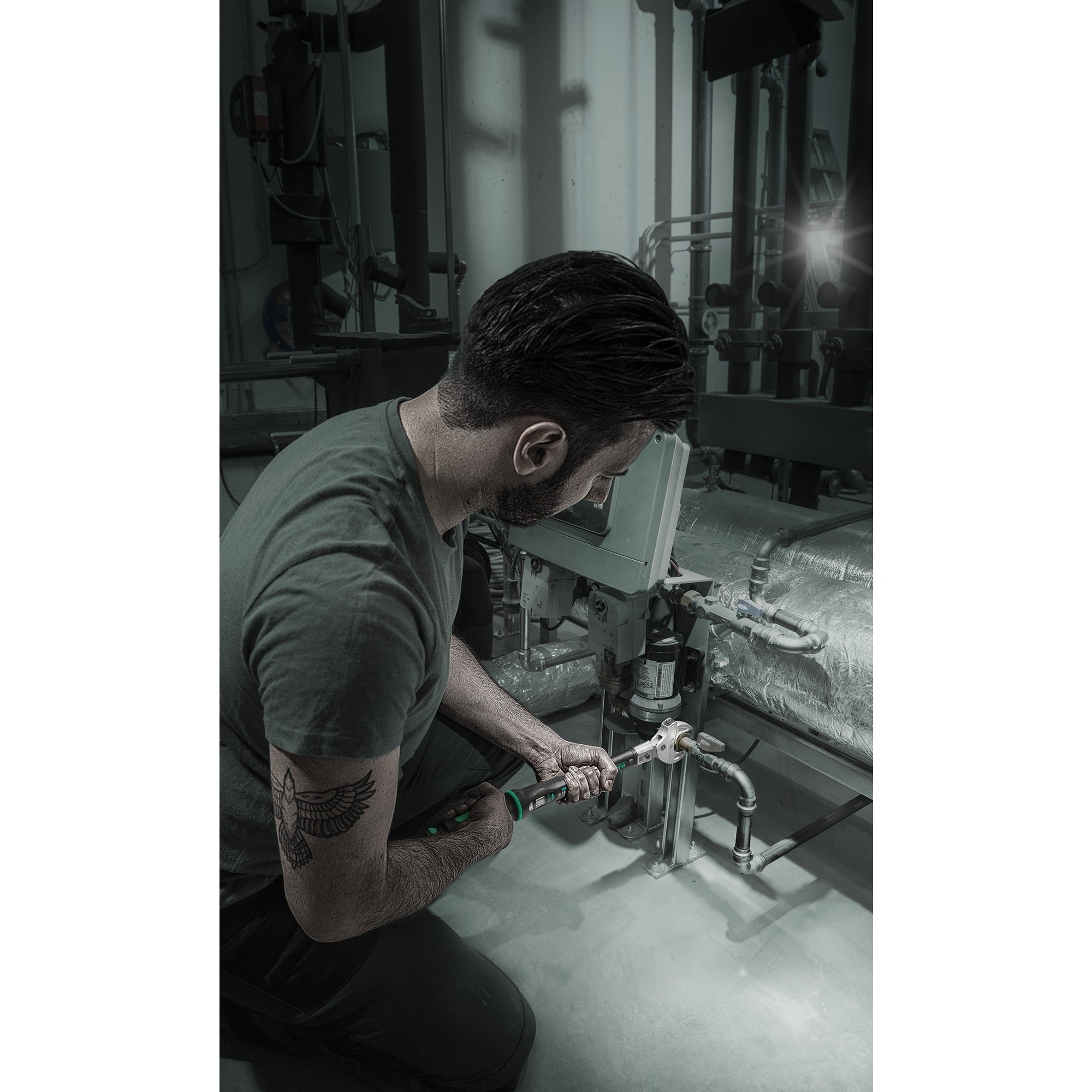 Wera click-torque x 7 draaimomentsleutel voor insteekgereedschappen (zwart groen, 10-100 nm)