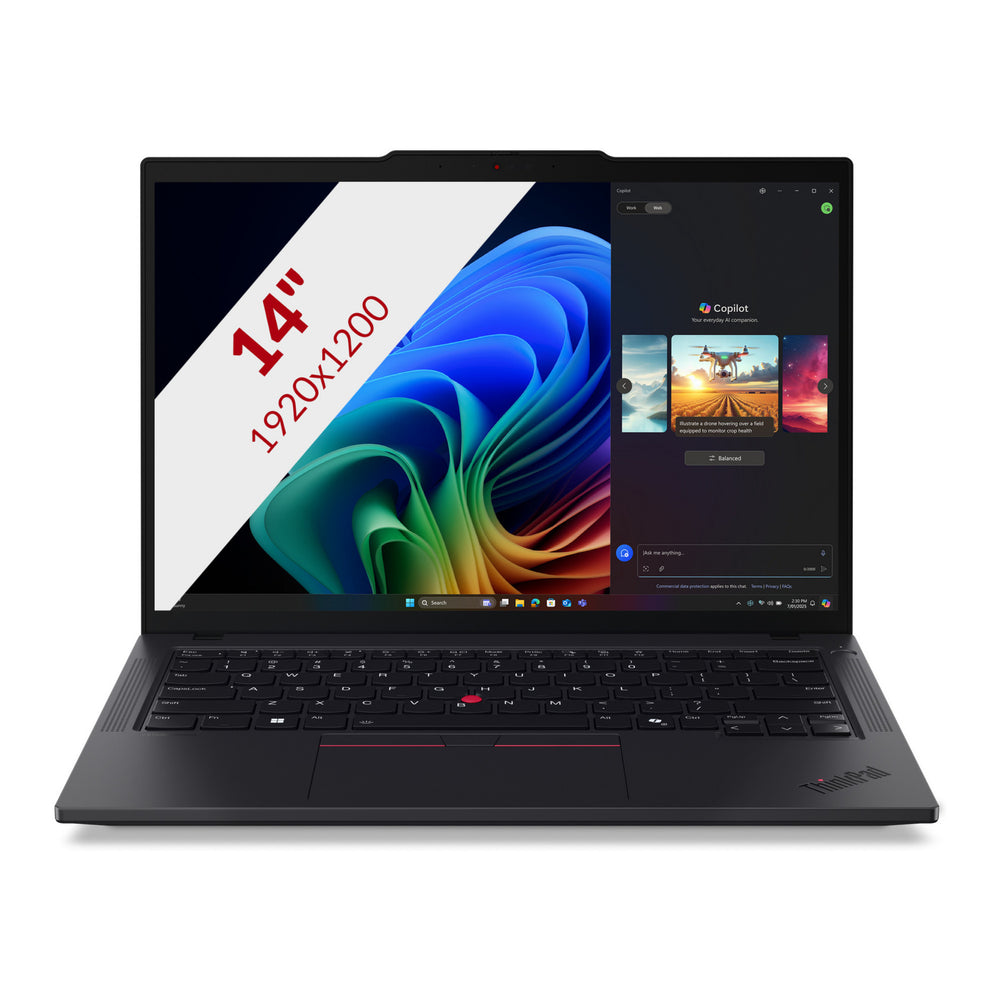 Lenovo thinkpad t14 gen 6 amd (21qj005amh) 14 copilot+ laptop (zwart | ryzen ai 7 pro 350 | radeon 860m | 64 gb | 1 tb ssd)