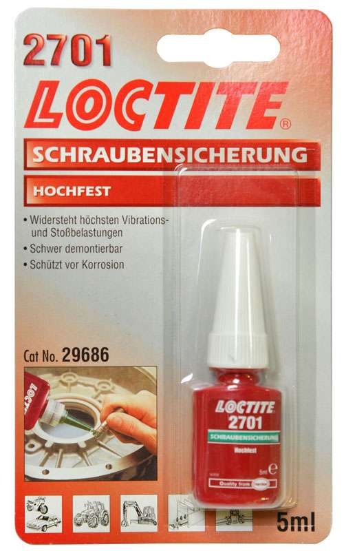 Loctite 2701 high strength threadlocker 5ml