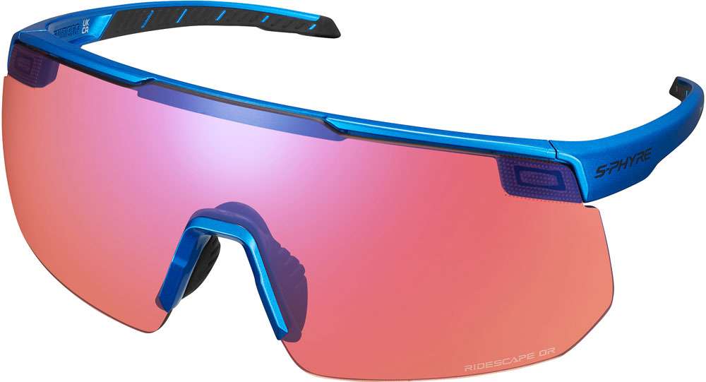 Shimano s-phyre 2 offroad metallic blue - sports glasses