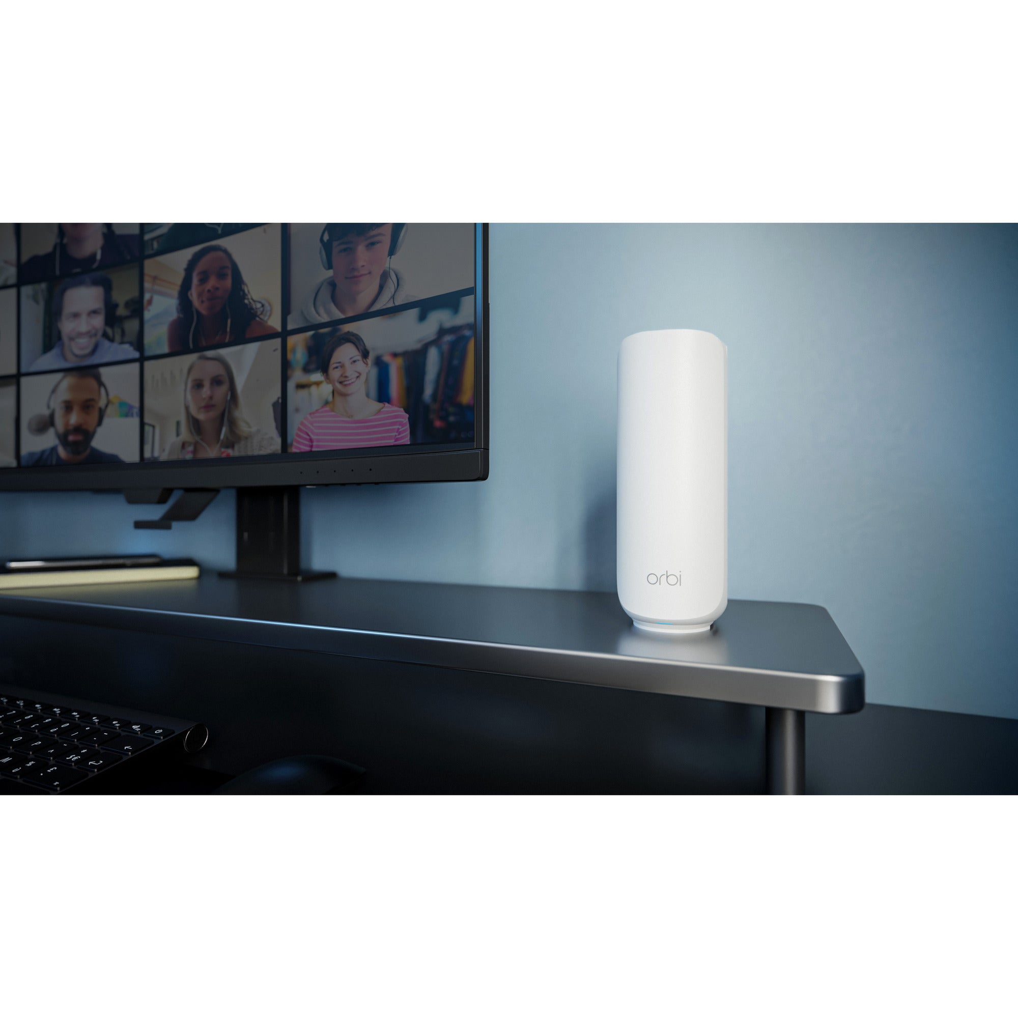 Netgear orbi 370 wifi mesh systeem, dual-band wifi 7-mesh systeem, 2 stuks mesh router (wit, 1x orbi wifi 7-router (rbe371), 1x orbi wifi 7-satelliet (rbe370))