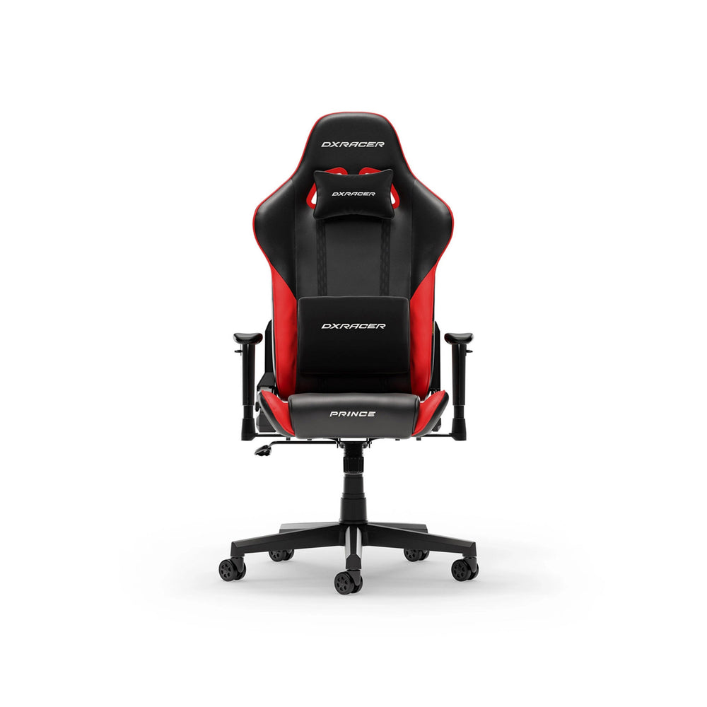 Dxracer prince l black red pvc leather gamestoel (zwart rood)
