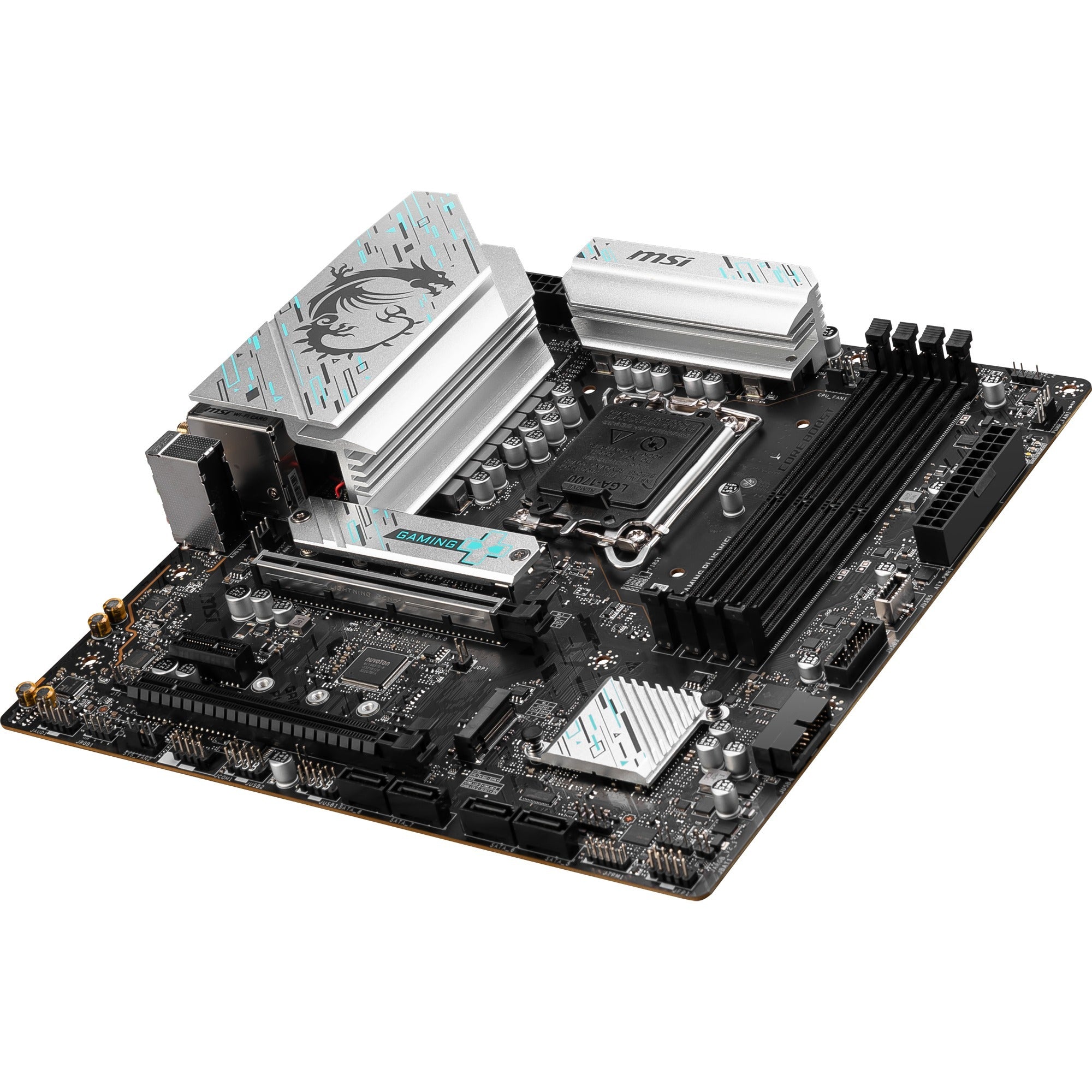 Msi b760m gaming plus wifi socket 1700 moederbord (zwart zilver, raid, 2.5 gb-lan, wi-fi 6e, bt, sound, µatx)