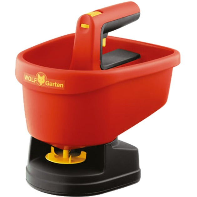 Wolf-garten universele handstrooier we-b - strooibreedte instelbaar 0.5 m-2.5m - batterij aandrijving - inhoud 3 liter