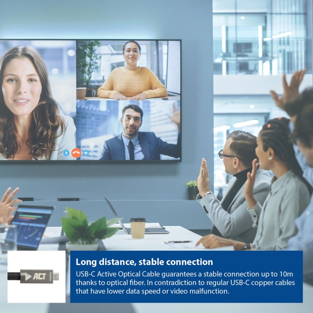 ACT Connectivity USB-C 3.2 Gen2 Actieve Optische Kabel (AOC) aansluiting
