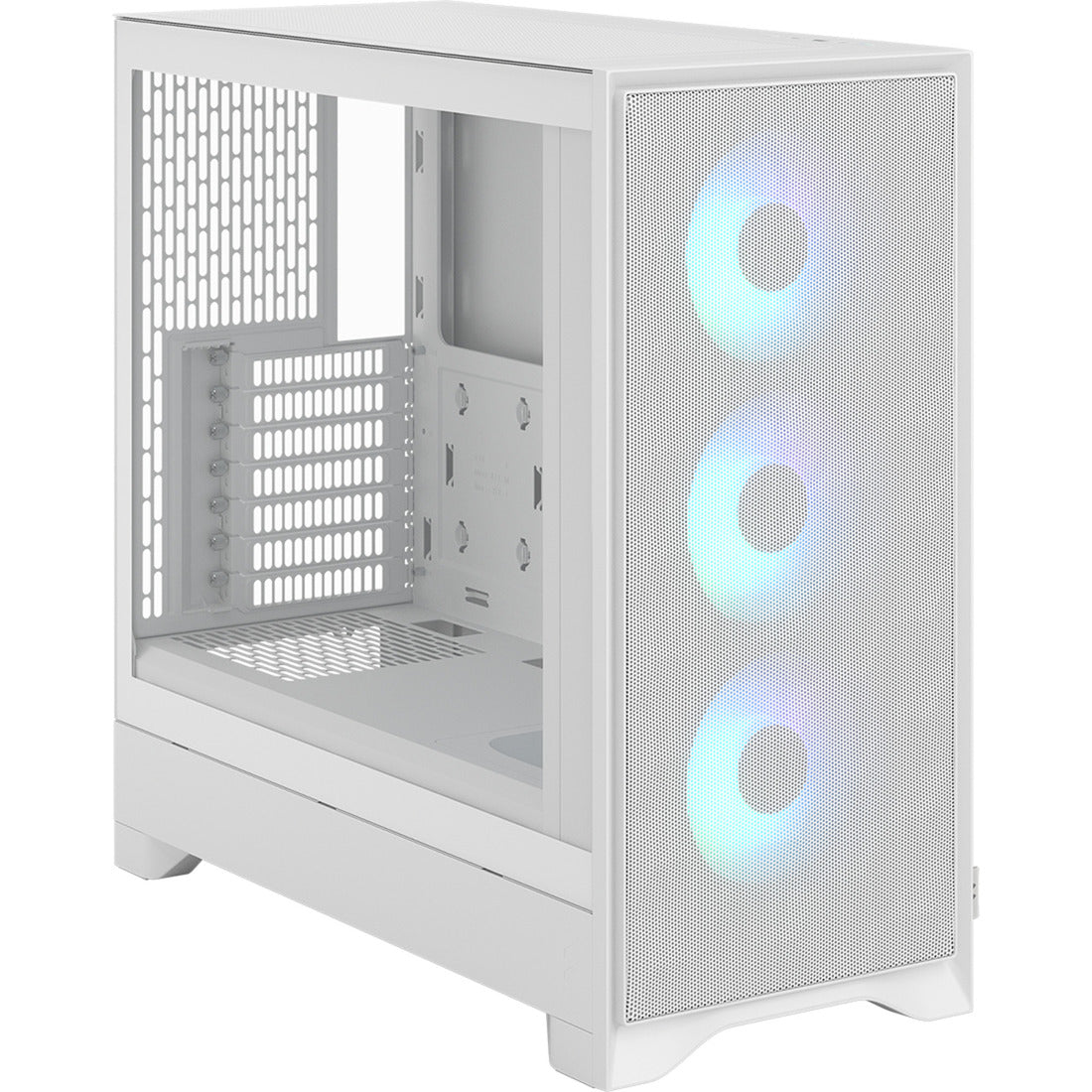 Fractal design pop 2 air rgb midi tower behuizing (wit | 1x usb-a | 1x usb-c | rgb | tempered glass)